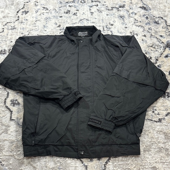 Mizuno Golf Performance Windbreaker Jacket Men’s Medium Black Full Zip - Picture 1 of 8